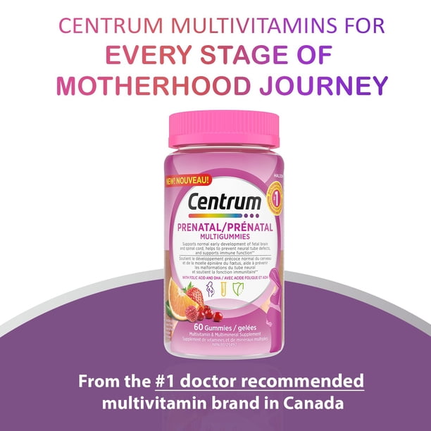 Centrum Prenatal MultiGummies with DHA & Folic Acid, 60 Gummies