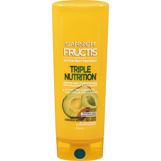 Garnier Fructis Triple Nutrition Fortifying Conditioner for Dry to Very Dry Hair, 354 mL