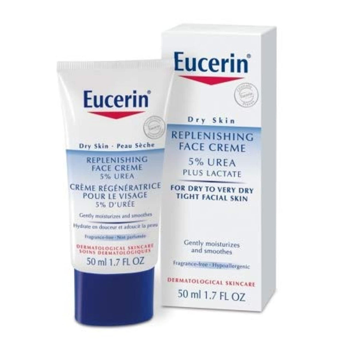 Eucerin UreaRepair Replenishing Face Cream 5% Urea, 50 mL