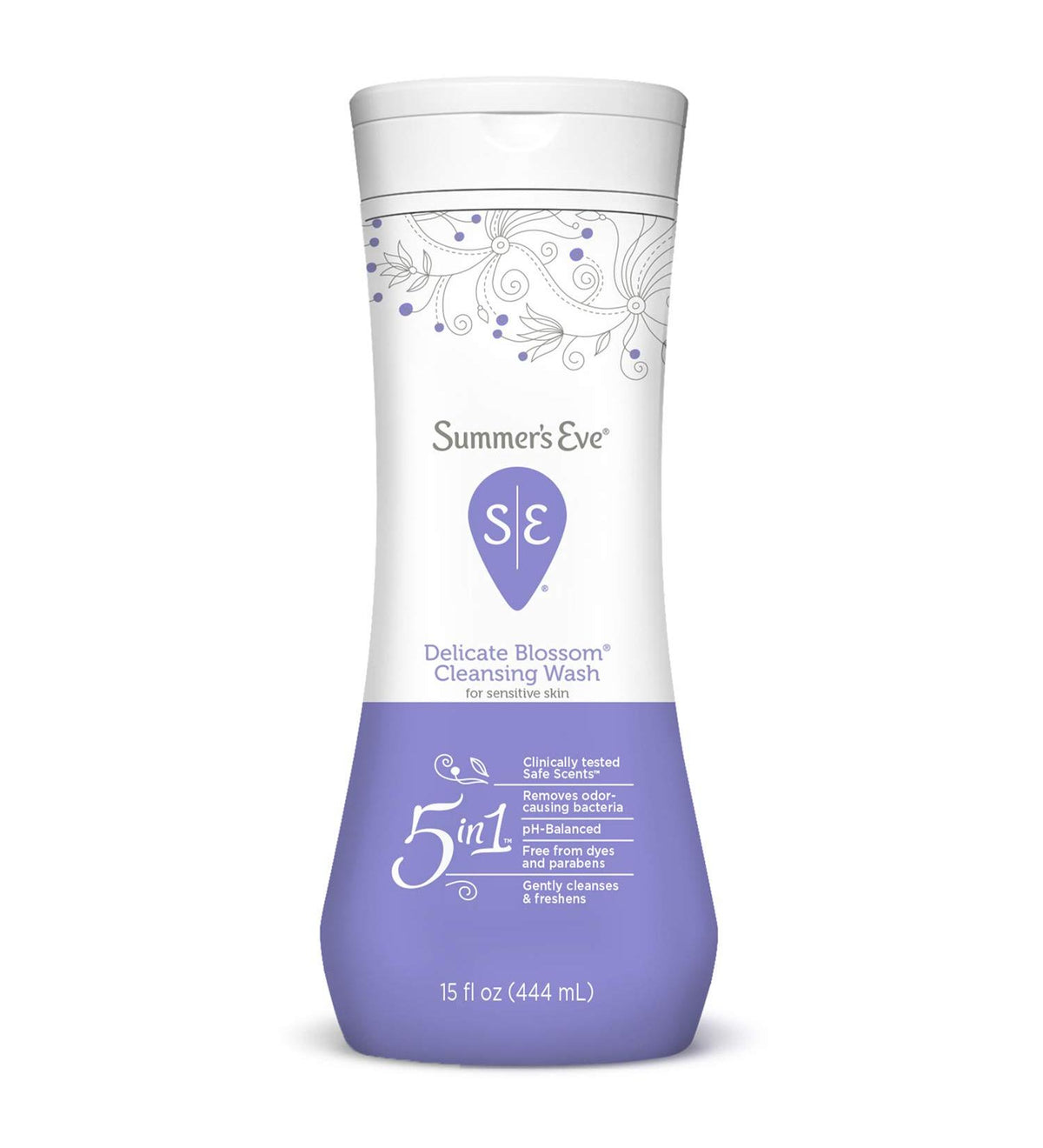 Summer's Eve 5-in-1 Delicate Blossom Cleansing Wash, 444 mL