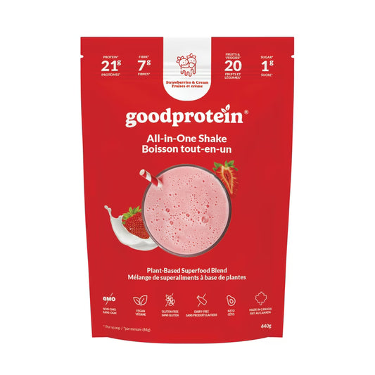 Good Protein All-in-One Shake, Strawberries & Cream, 440 g