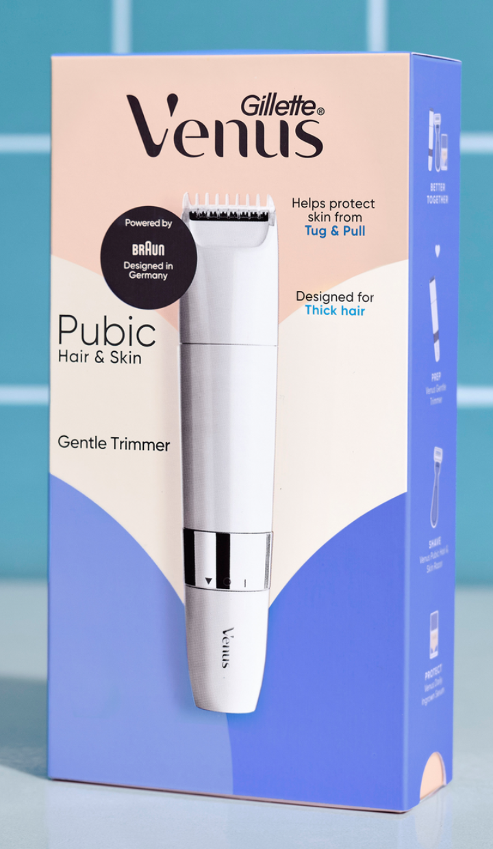 Venus Pubic Hair & Skin Gentle Trimmer with Comb & AA Battery, 1 Count