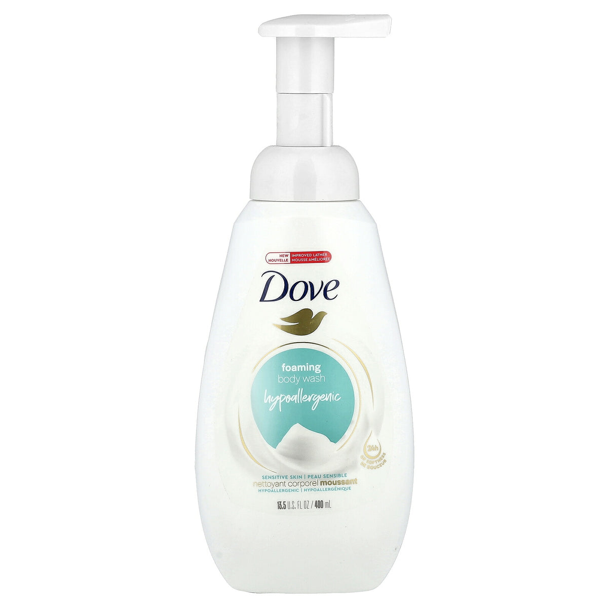 Dove Shower Foam Sensitive Skin Foaming Body Wash, 400 mL