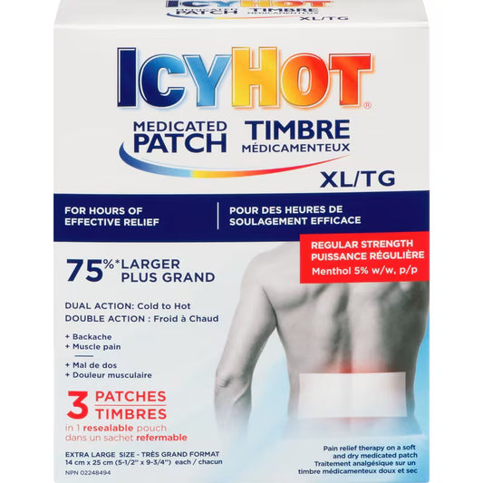 Icy Hot Medicated XL Patch, 3 Patches