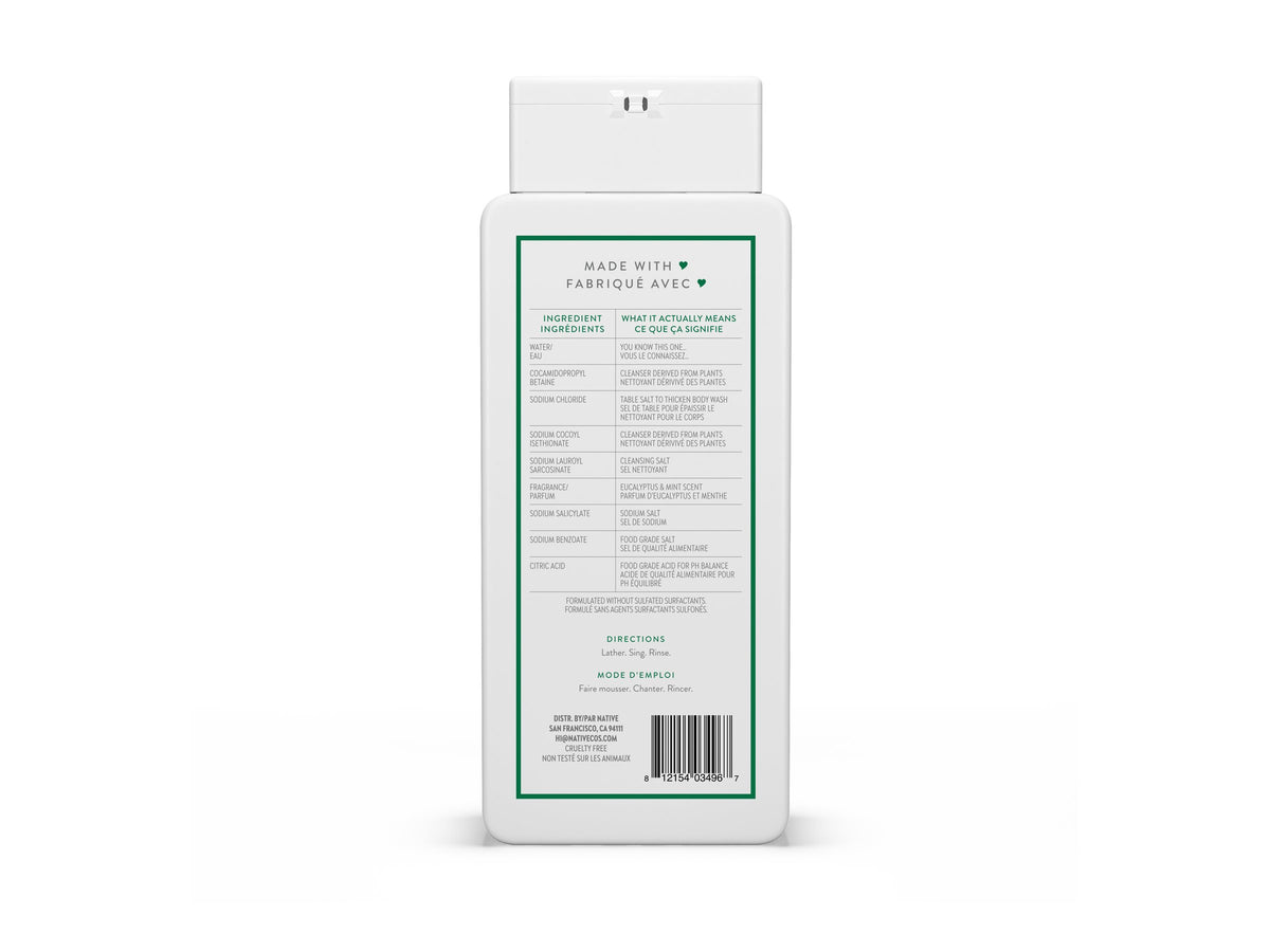 Native Eucalyptus & Mint Body Wash, 532 mL