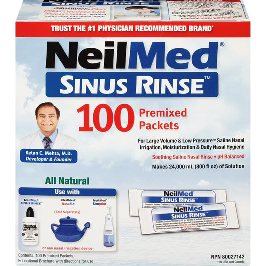 NeilMed Sinus Rinse Refill Packets, 100 Count