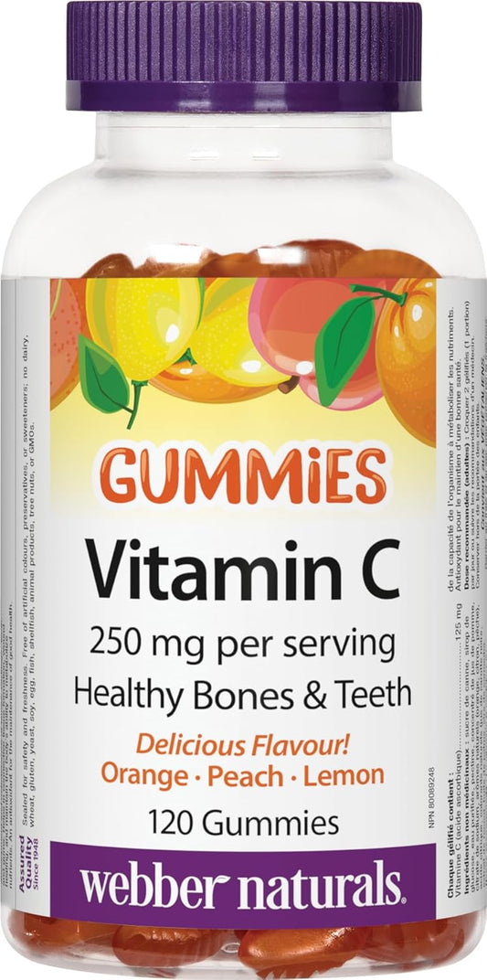 Webber Naturals Vitamin C 250 mg Gummies, 120 Gummies