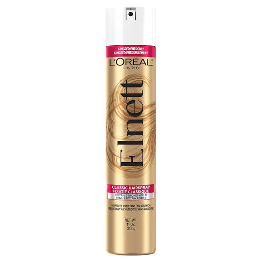 L'Oréal Paris Elnett Satin Extra Strong Hold Classic Hairspray, 400 mL