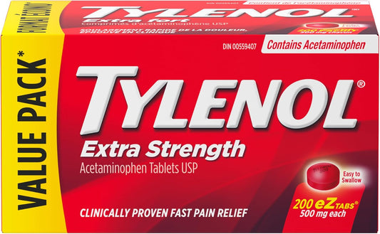 Tylenol Extra Strength eZ Tabs Acetaminophen 500 mg, 200 Tablets