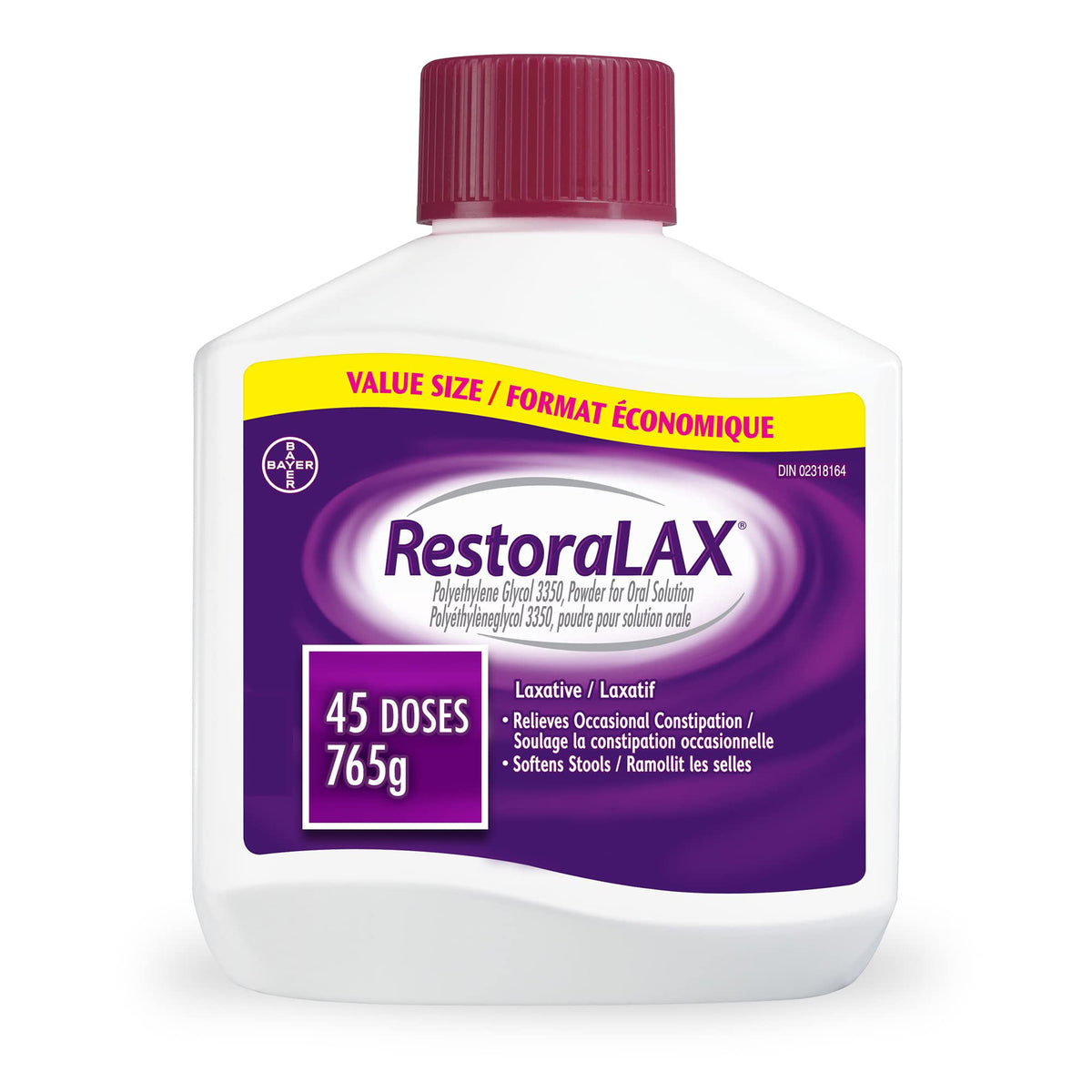 RestoraLAX Powder Laxative, 45 Doses, 765 g