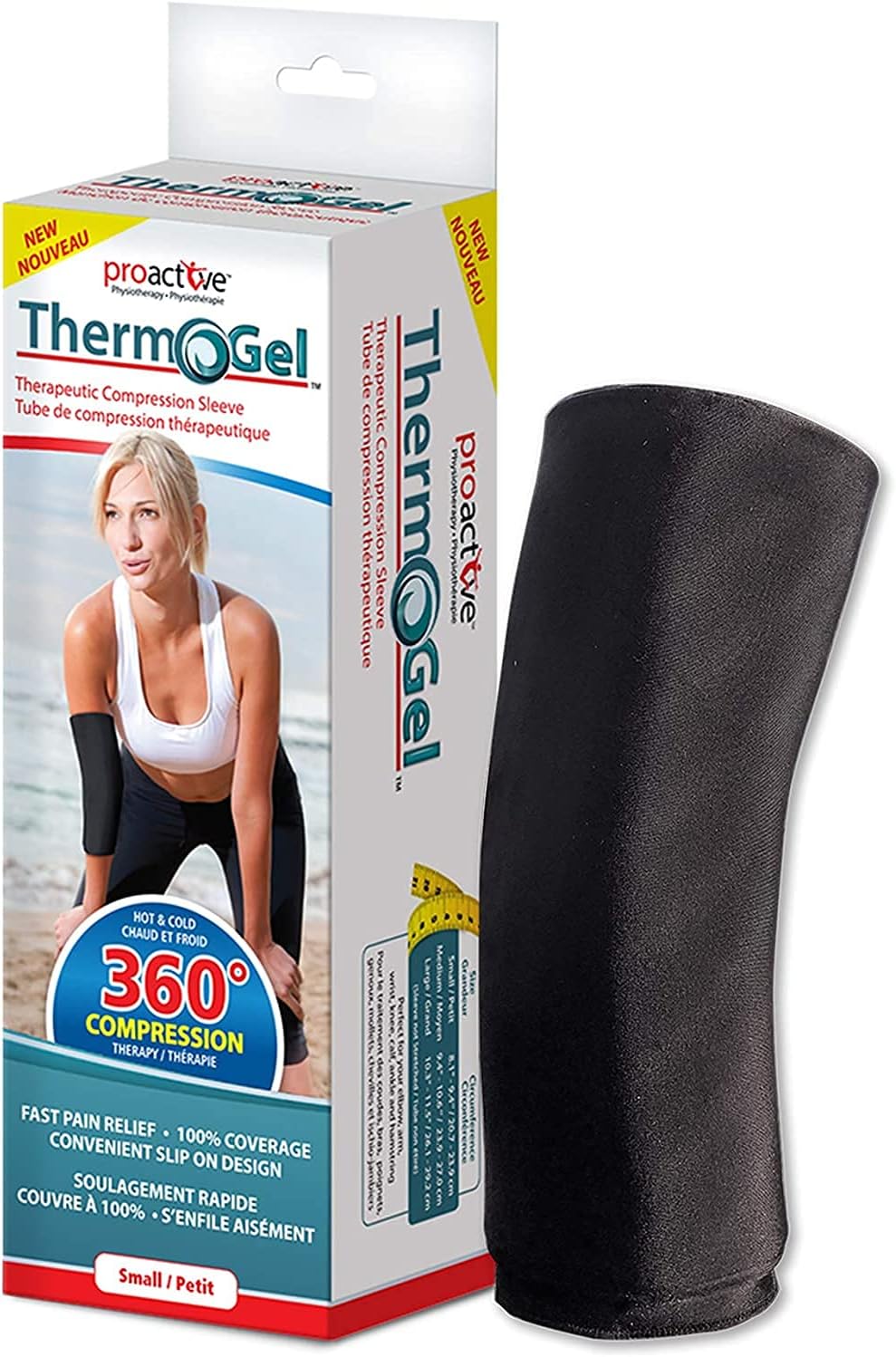 ProActive Therm-O-Gel Hot & Cold Compression Sleeve, Large, 1 Count