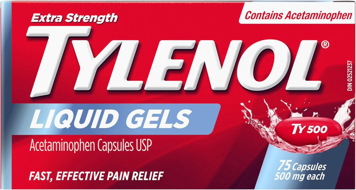 Tylenol Extra Strength Liquid Gels 500 mg, 75 Capsules