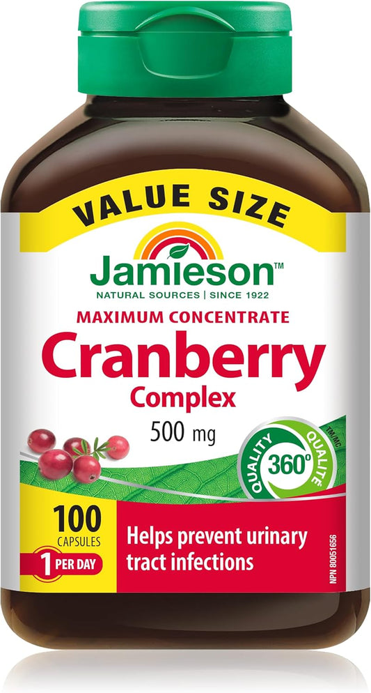 Jamieson Cranberry Complex 450 mg with D-Mannose, 100 Capsules