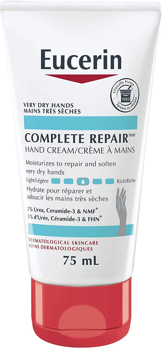 Eucerin Complete Repair Moisturizing Hand Cream for Dry to Very Dry Skin, 75 mL