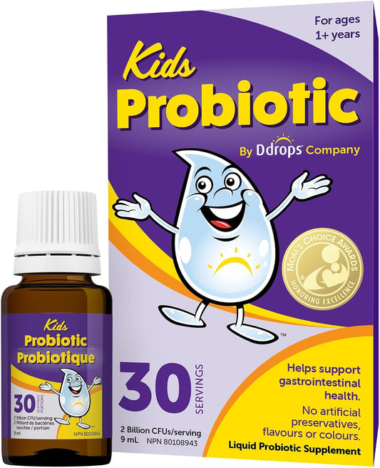 Ddrops Kids Probiotic Liquid Drops, 30 Servings, 9 mL