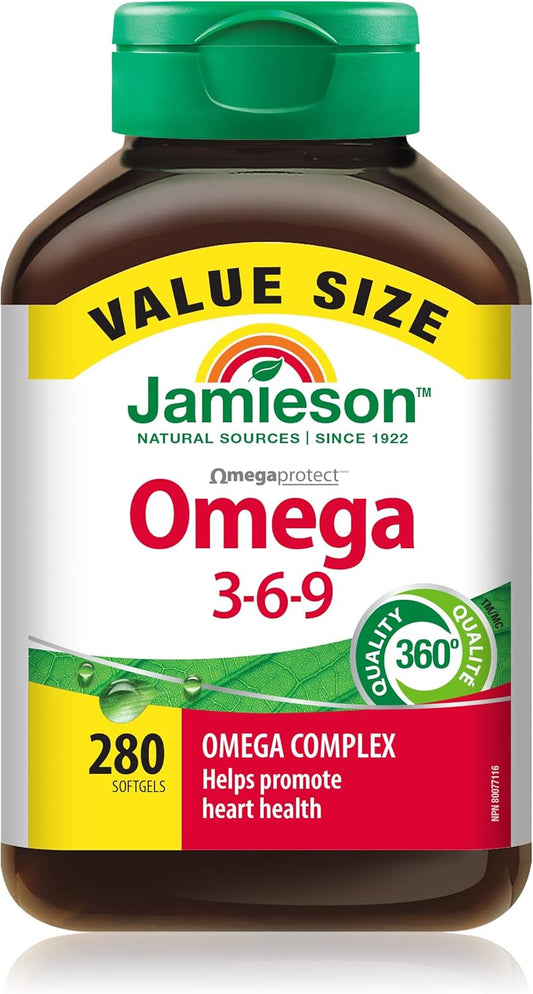 Jamieson Omega 3-6-9 Value Size, 280 Softgels