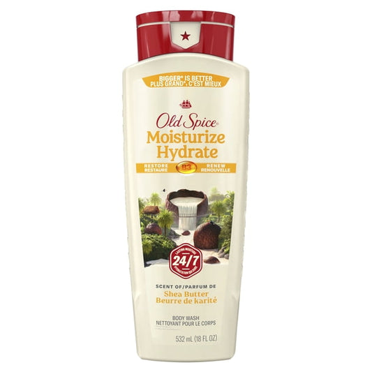 Old Spice Men's Body Wash Moisturize with Shea Butter, 532 mL