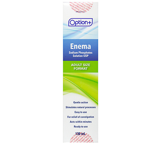 Option+ Sodium Phosphates Enema Adult Size 130 mL