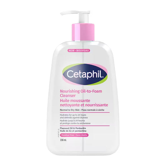 Cetaphil Nourishing Oil-to-Foam Cleanser, 236 mL