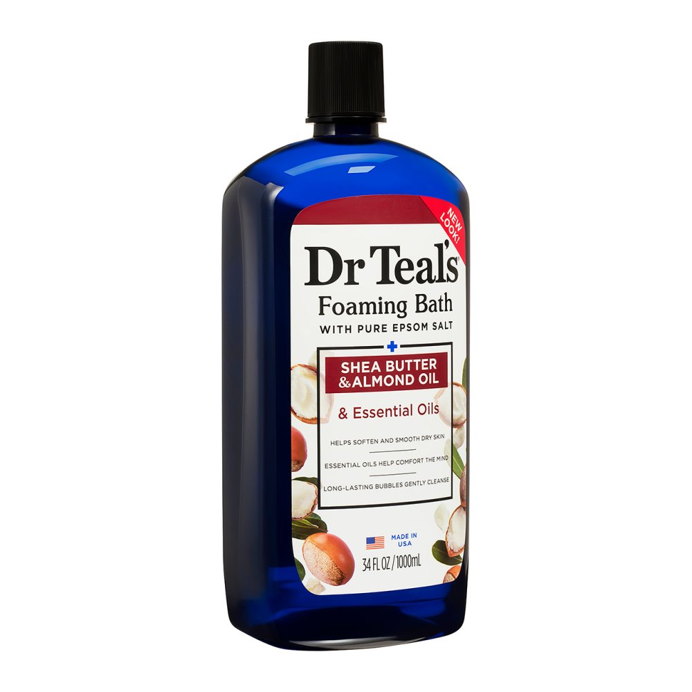 Dr Teal's Foaming Bath with Pure Epsom Salt, Shea Butter & Almond Oil, 1 L