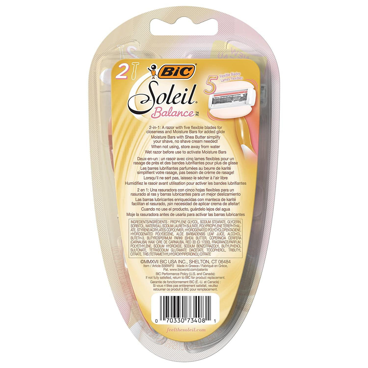 BIC Soleil Balance Disposable Razors, 2 Count