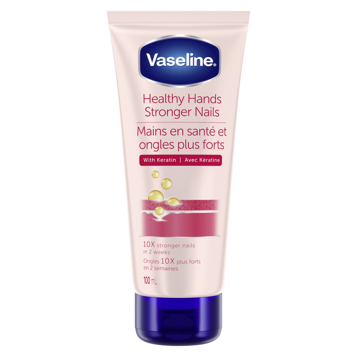 Vaseline Intensive Care Healthy Hands Stronger Nails Hand Lotion with Keratin, 100 mL
