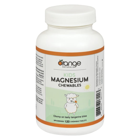Orange Naturals Kids Magnesium Chewables 50 mg Tangerine, 120 Chewable Tablets