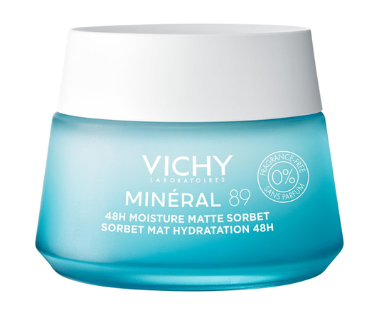 Vichy Minéral 89 48H Moisture Matte Sorbet Fragrance-Free Gel, 50 mL