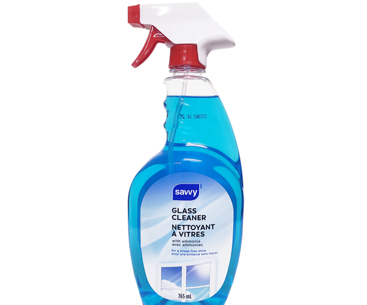 Savvy Home Glass Cleaner with Ammonia, 765 mL