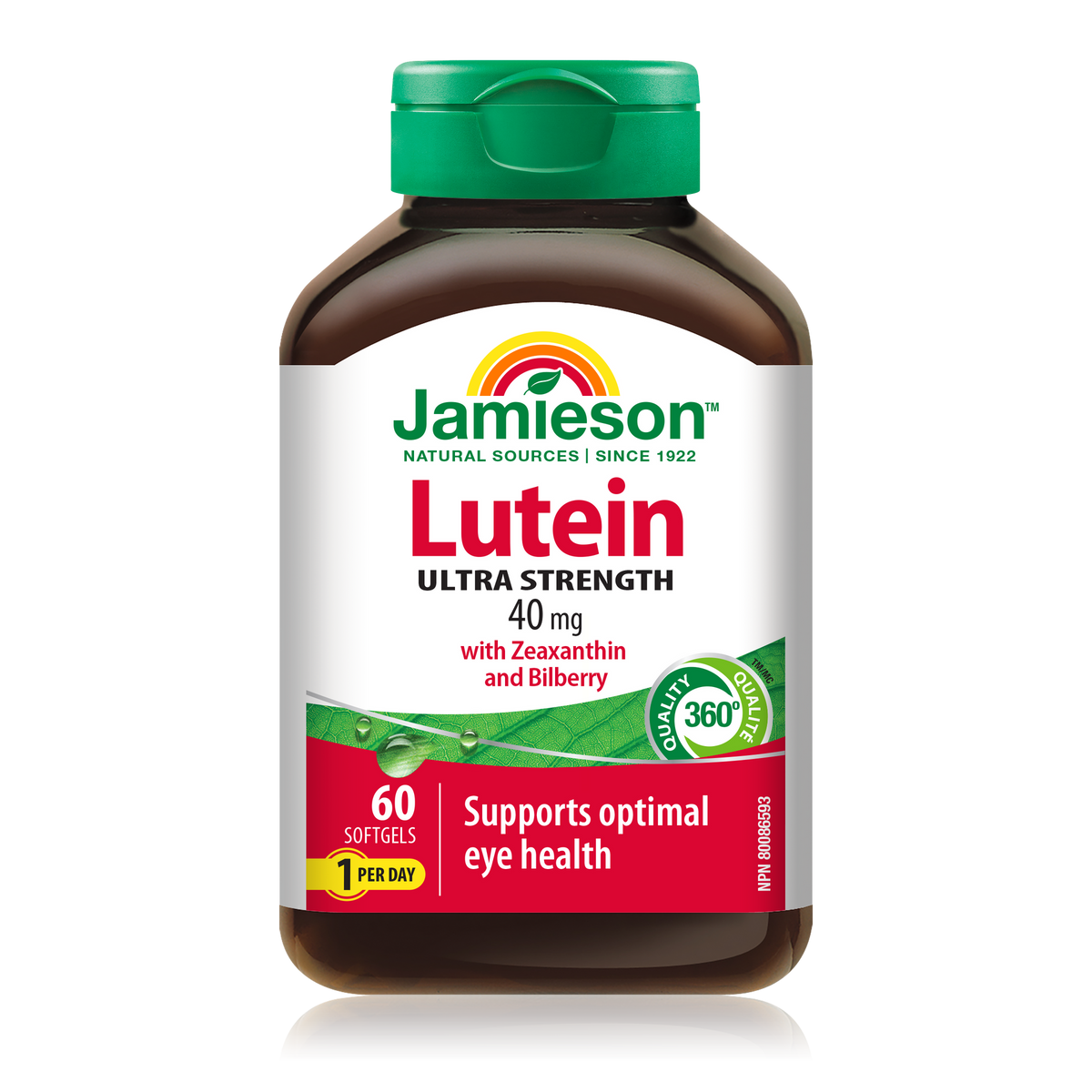 Jamieson Lutein 40 mg with Zeaxanthin & Bilberry, 60 Softgels
