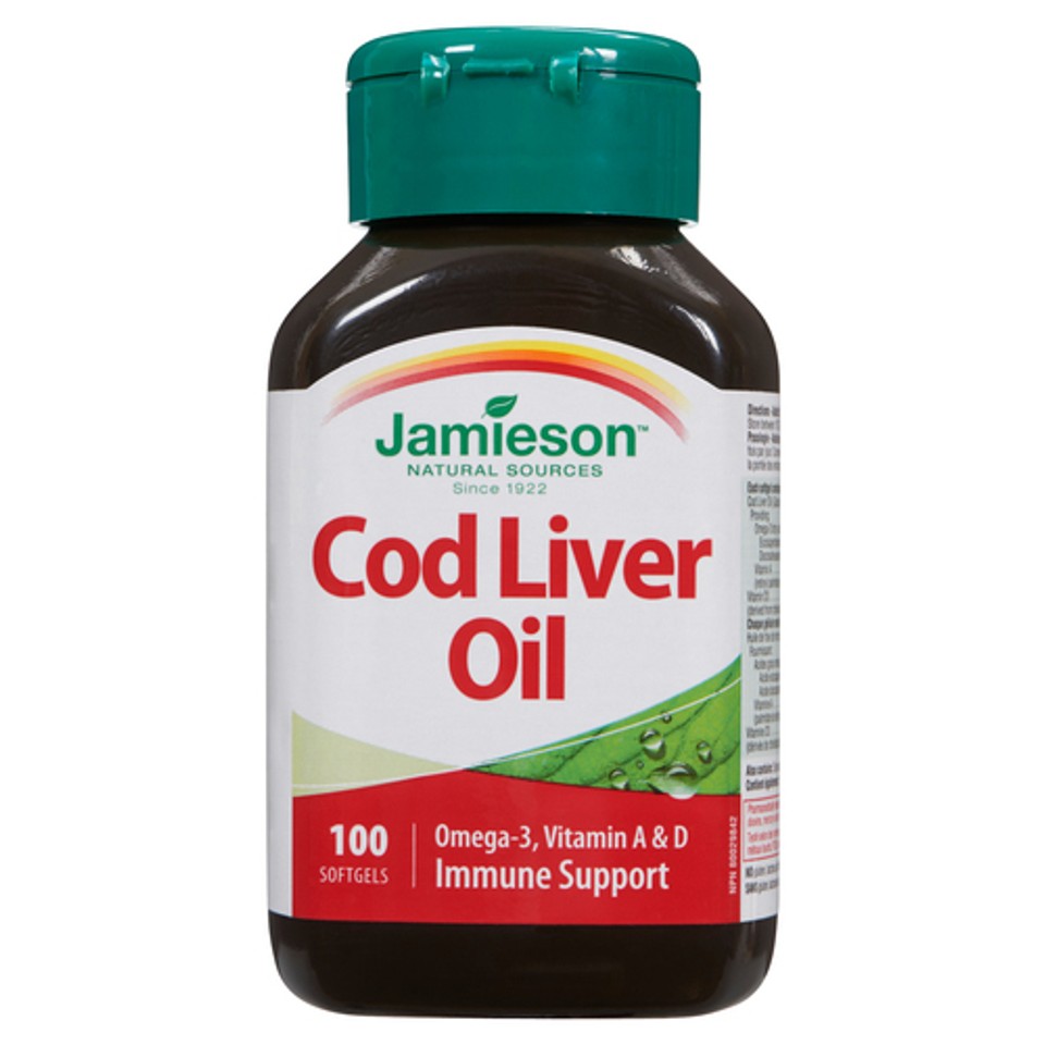 Jamieson Cod Liver Oil Softgels, 100 Count