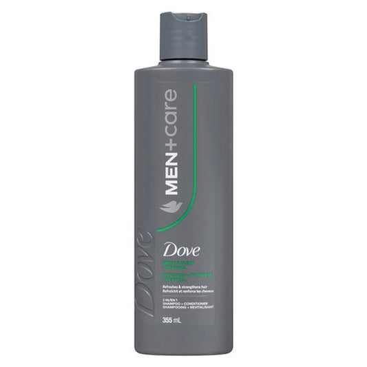 Dove Men+Care Fresh & Clean + Menthol 2-in-1 Shampoo + Conditioner, 355 mL