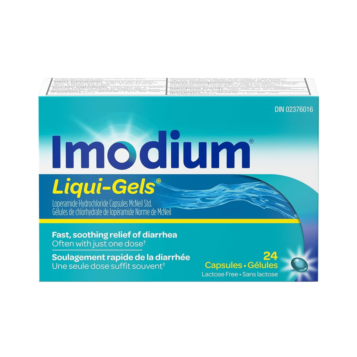 Imodium Liqui-Gels Diarrhea Relief 2 mg, 24 Capsules