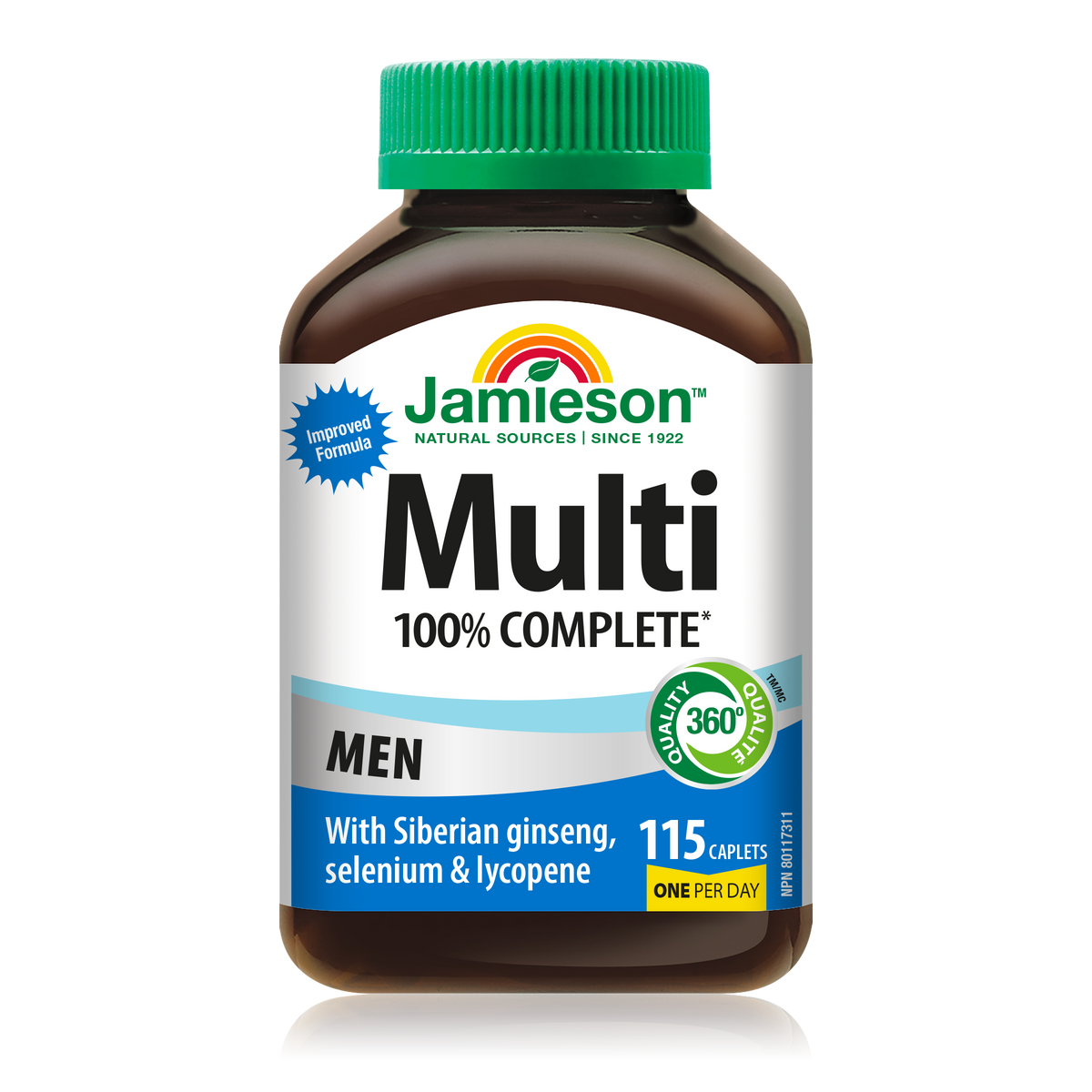 Jamieson 100% Complete Multivitamin for Men, 115 Caplets