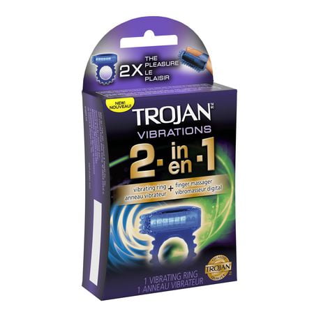 Trojan Duet 2-in-1 Vibrating Massager + Ring