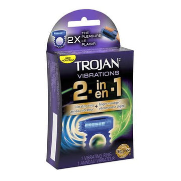Trojan Duet 2-in-1 Vibrating Massager + Ring