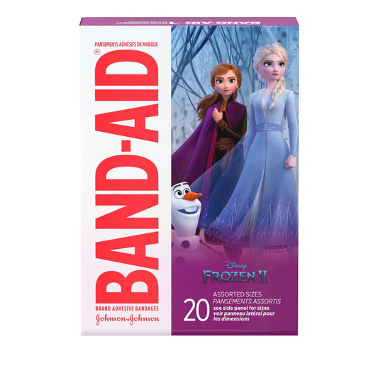 BAND-AID Disney Frozen Adhesive Bandages, Assorted Sizes, 20 Count