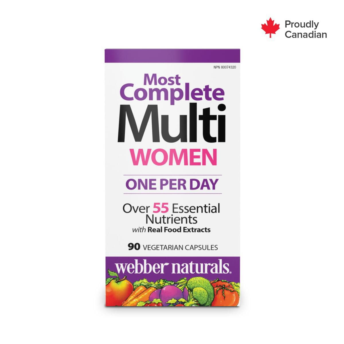 Webber Naturals Most Complete Women's Multi, 90 Vegetarian Capsules