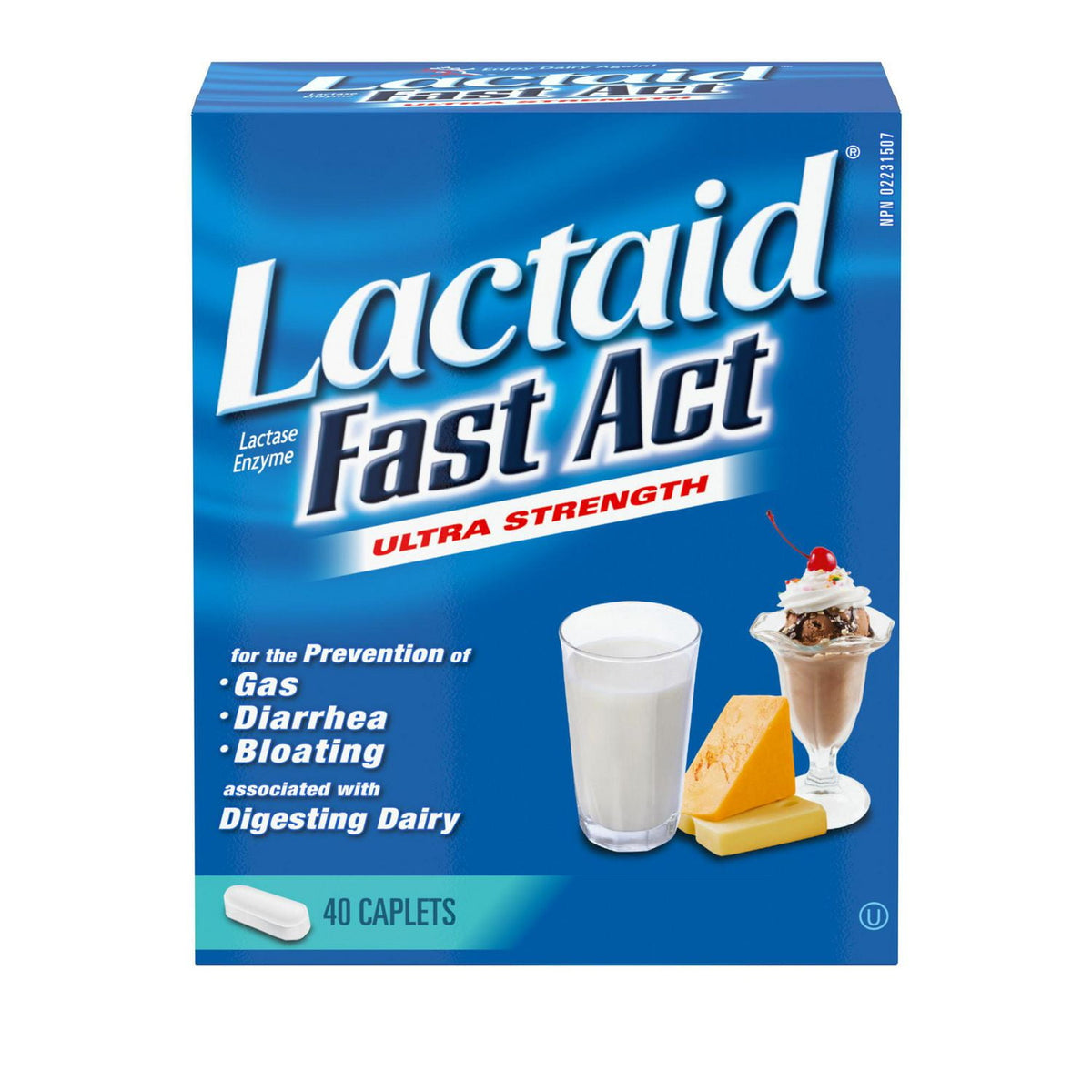 Lactaid Fast Act Ultra Strength Caplets, 40 Caplets
