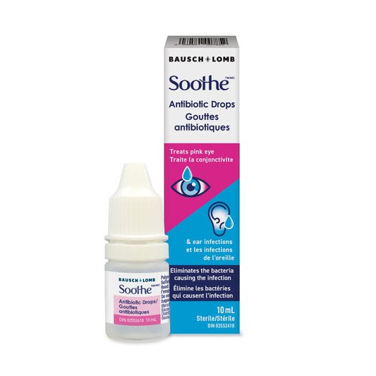 Bausch + Lomb Soothe Antibiotic Eye & Ear Drops, 10 mL