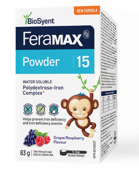 FeraMAX Pd Powder 15 Iron Supplement, 83 g (120 × 15 mg Doses)