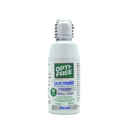 OPTI-FREE PureMoist Multi-Purpose Contact Lens Solution, Travel Size, 90 mL