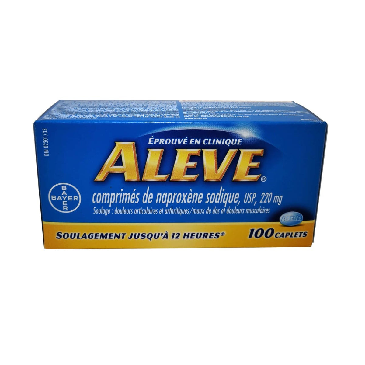 Aleve Naproxen Sodium 220 mg Caplets, 100 Count
