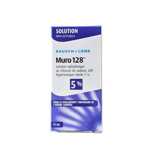 Bausch + Lomb Muro 128 5% Ophthalmic Solution, 15 mL