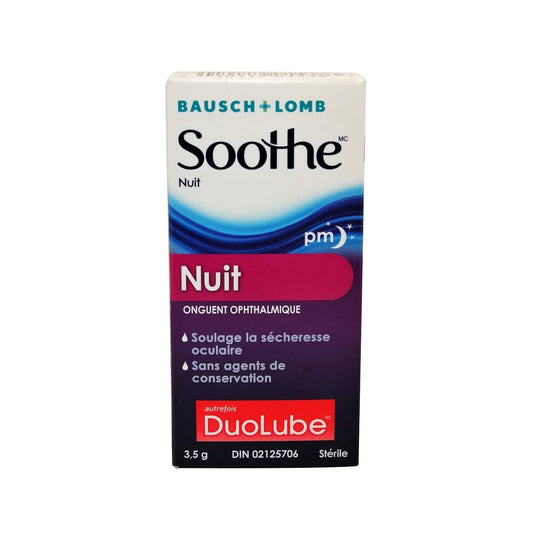 Bausch + Lomb Soothe Night Time Preservative-Free Ophthalmic Ointment, 3.5 g