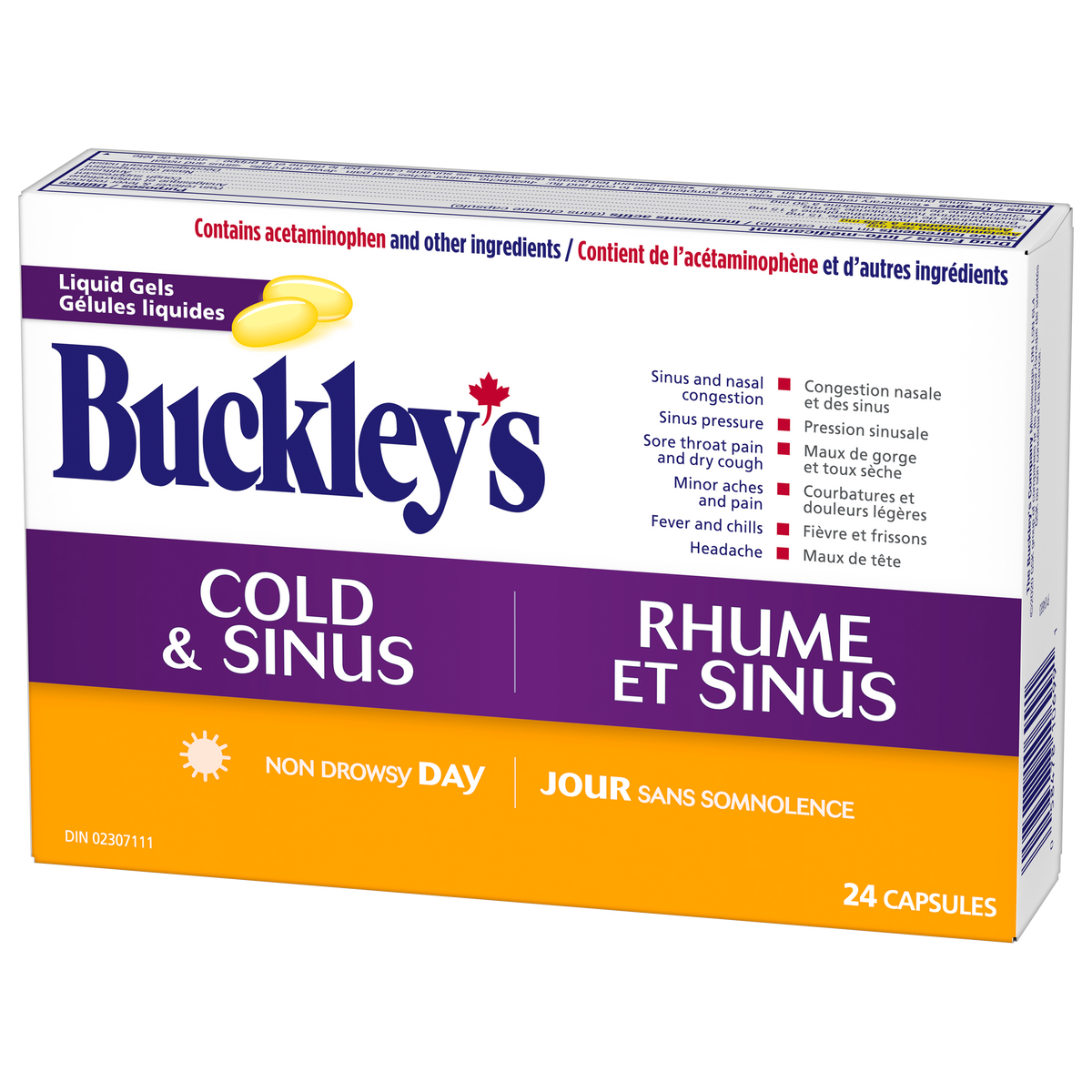 Buckley’s Cold & Sinus Day Liquid Gels, 24 Count