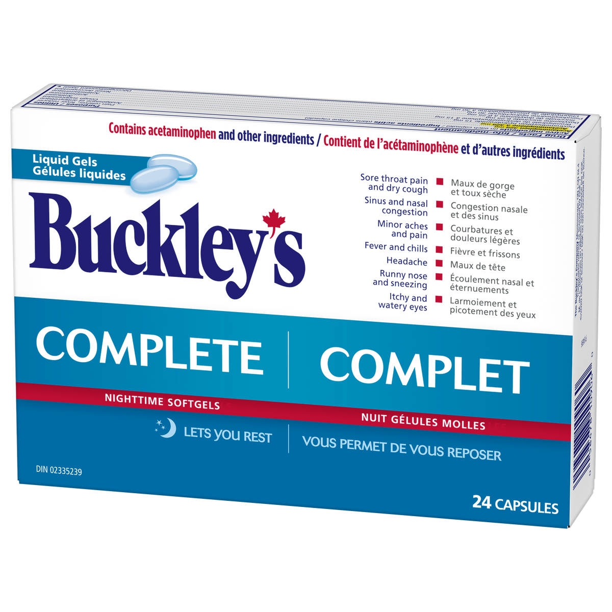 Buckley's Complete Nighttime Liquid Gels, 24 Count