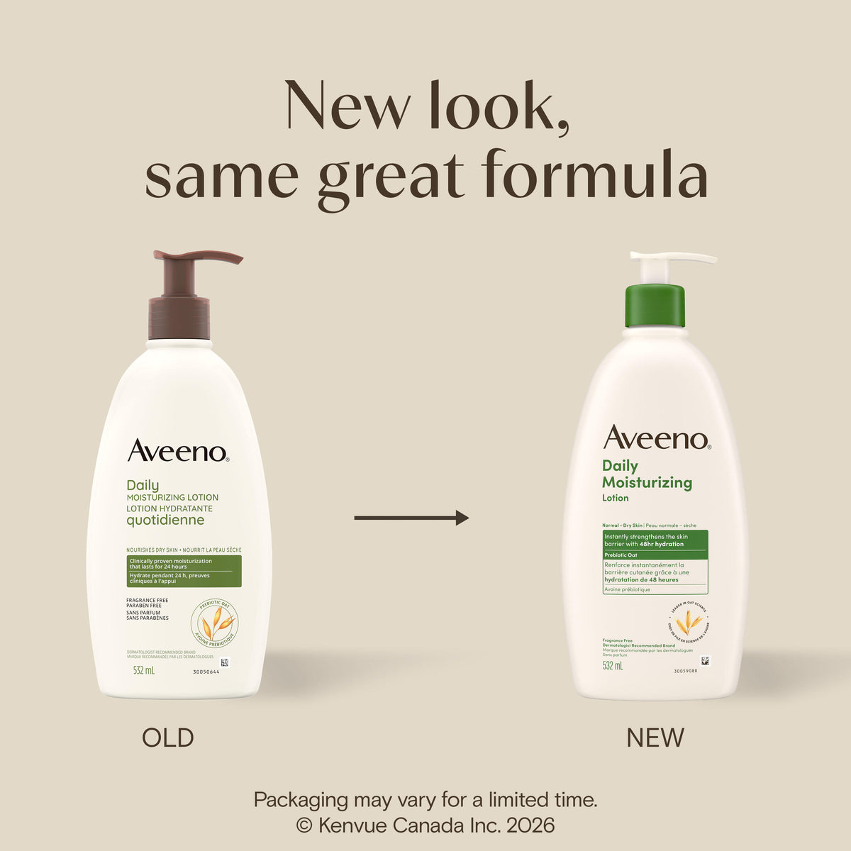 Aveeno Daily Moisturizing Lotion, Fragrance Free, 532 mL