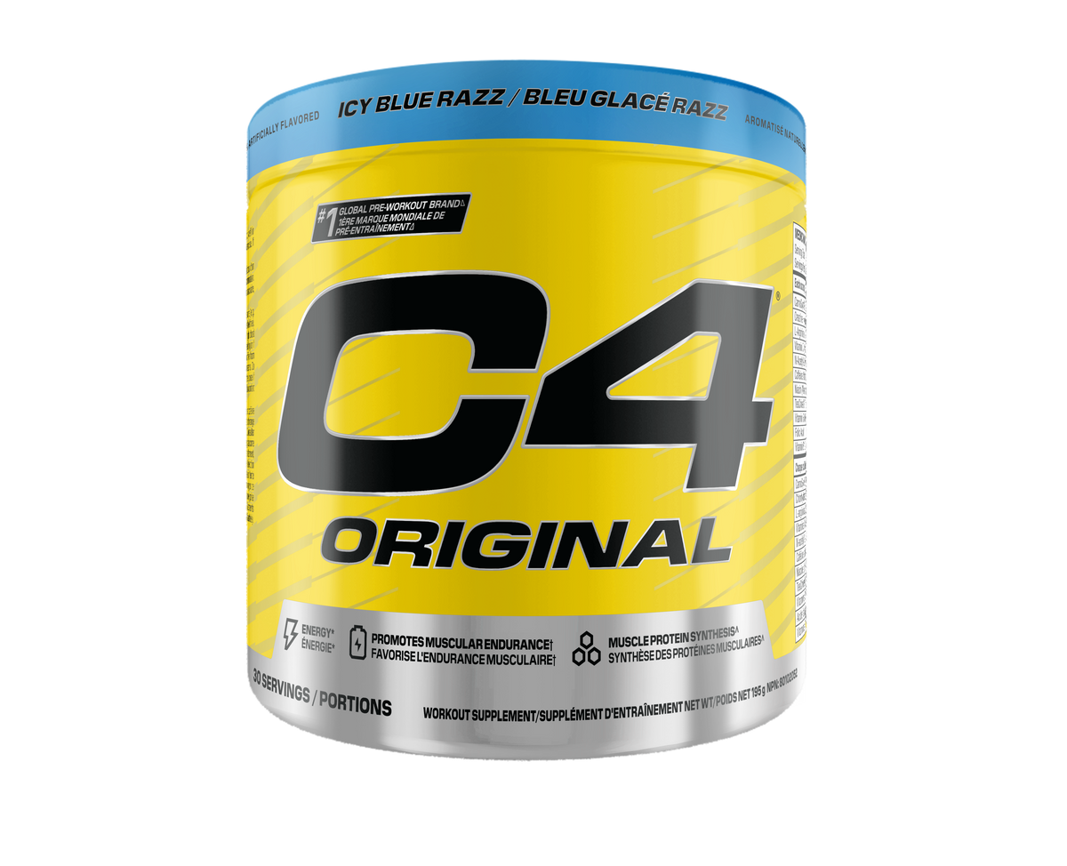 Cellucor C4 Original Pre-Workout Powder, Icy Blue Razz, 30 Servings, 195 g
