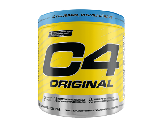 Cellucor C4 Original Pre-Workout Powder, Icy Blue Razz, 30 Servings, 195 g